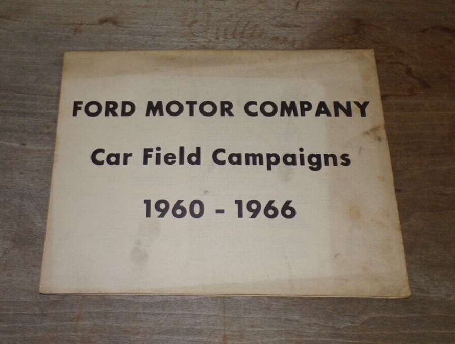 Ford Motor Co Car Field Campaigns 1960-1966 Factory Recall List Repair Solutions