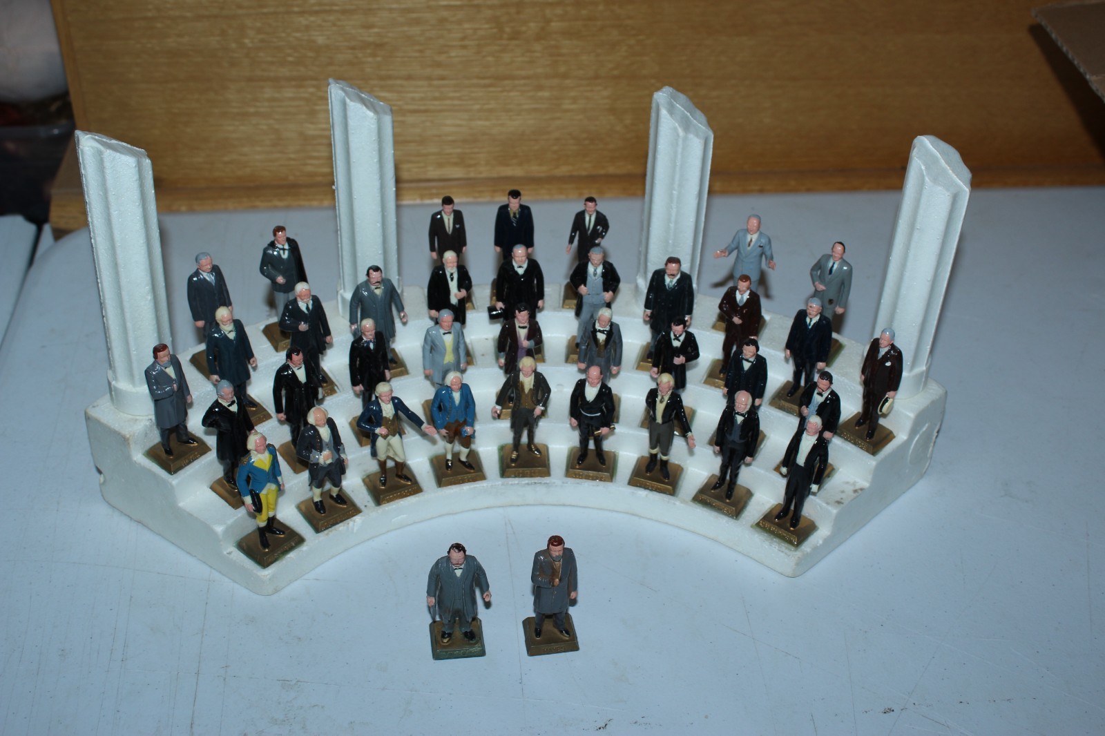 Vintage Marx President Presidential Figure Set of 36 +2 with Base Stand