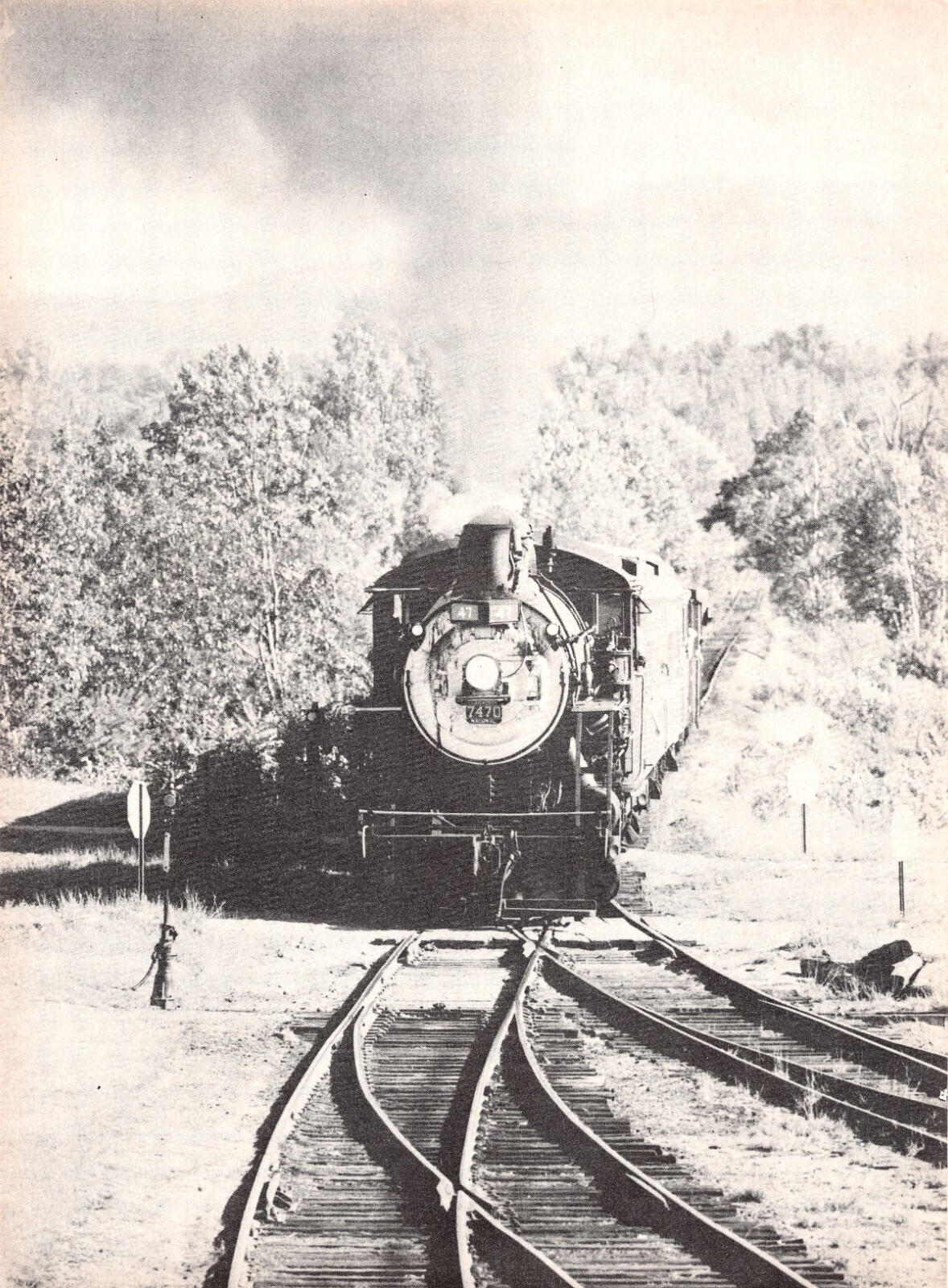GTR 0-6-0 Steam Switcher Pulls Into North Conway New Hampshire Vtg Mag Excerpt