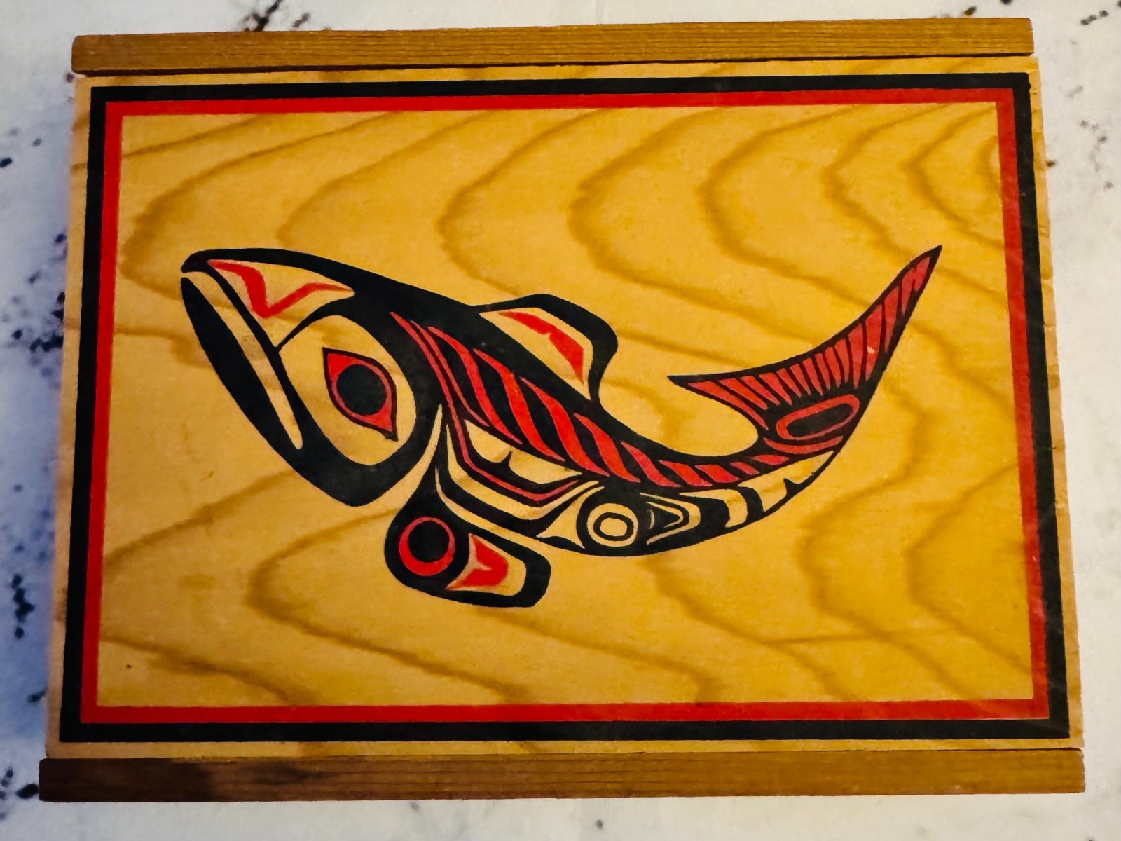 ALASKA SMOKEHOUSE SOCKEYE SALMON WOOD BOX