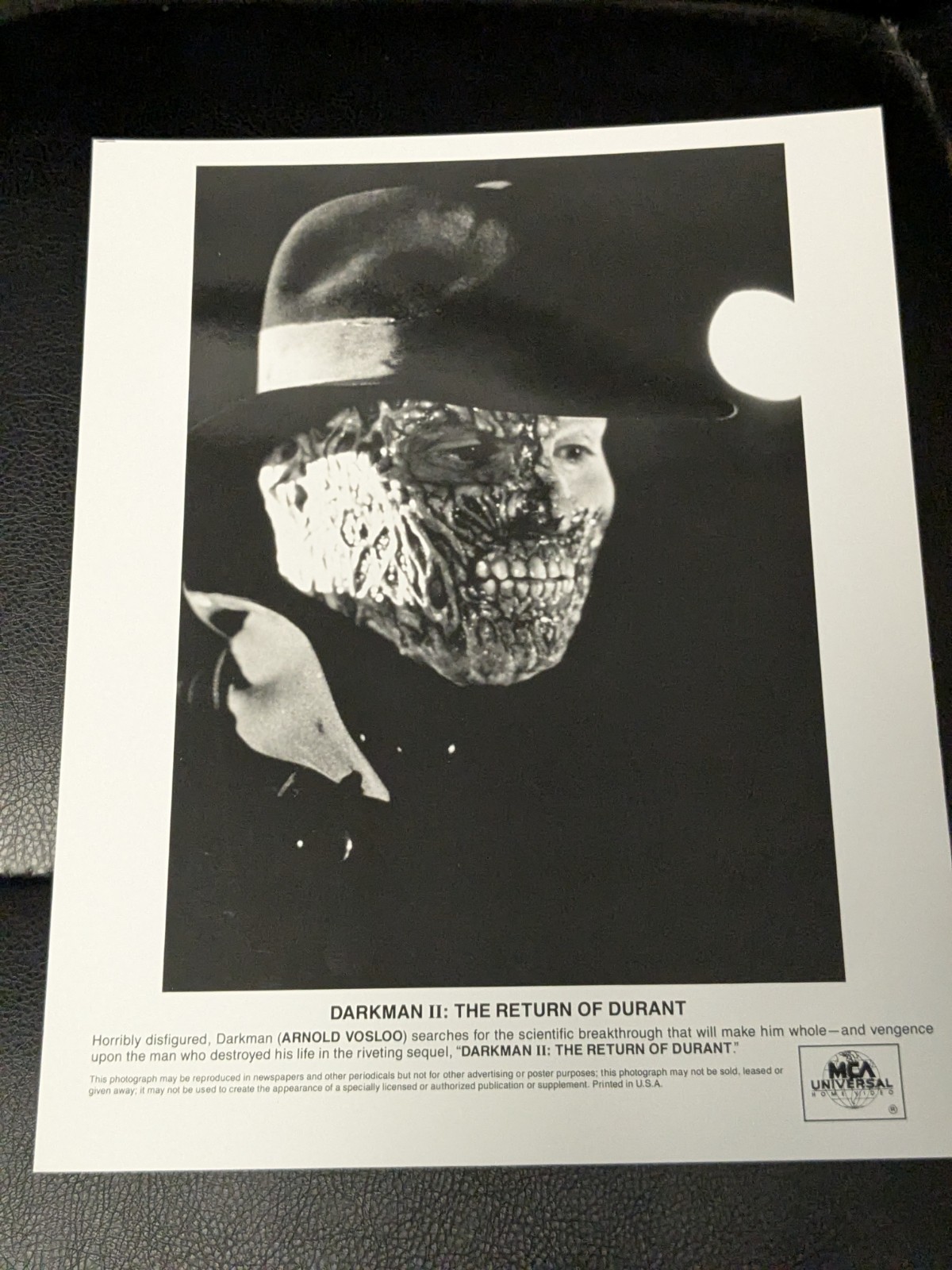 Darkman II: The Return Of Durant Vintage  MCA Universal Home Video Promo Photo