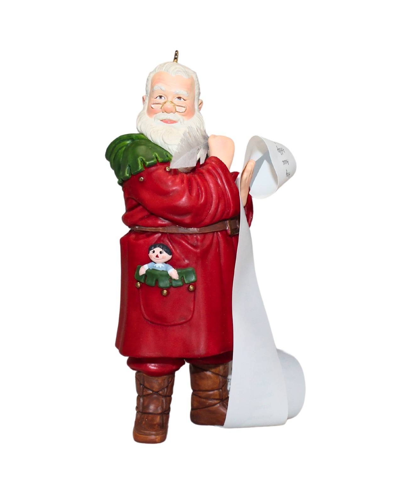 Hallmark Ornament: 2002 Checking The List, QX8493, Non-Mint Box