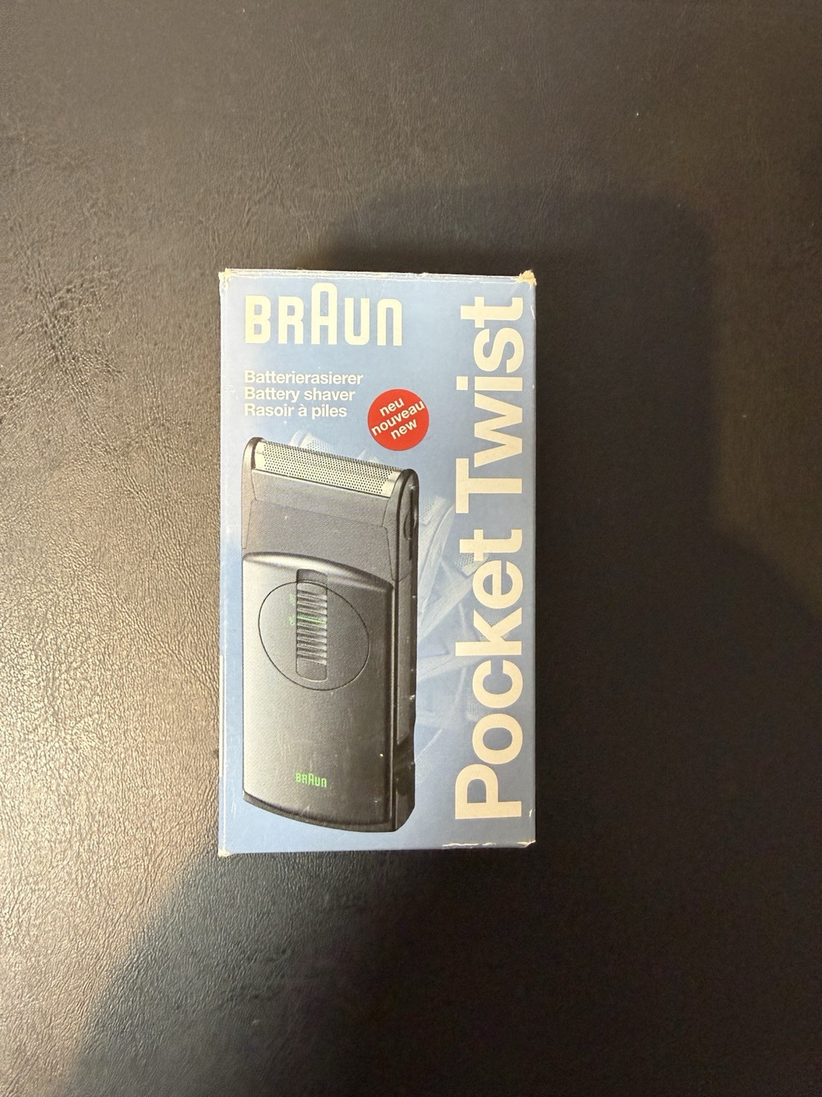 Vintage Braun Pocket Twist 350 Electric Shaver France 98 World Cup Box & Manual
