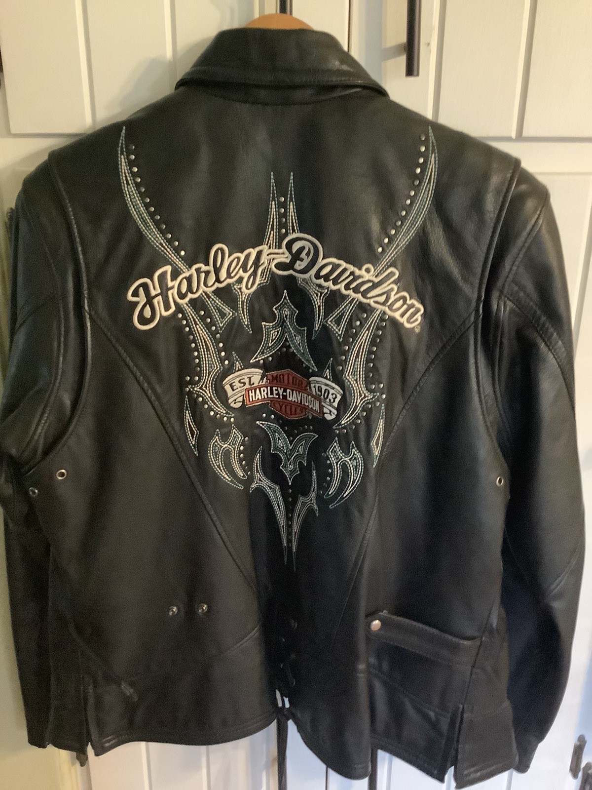 Harley Davidson Womens Leather Jacket With Liner Size 1W New 18-20