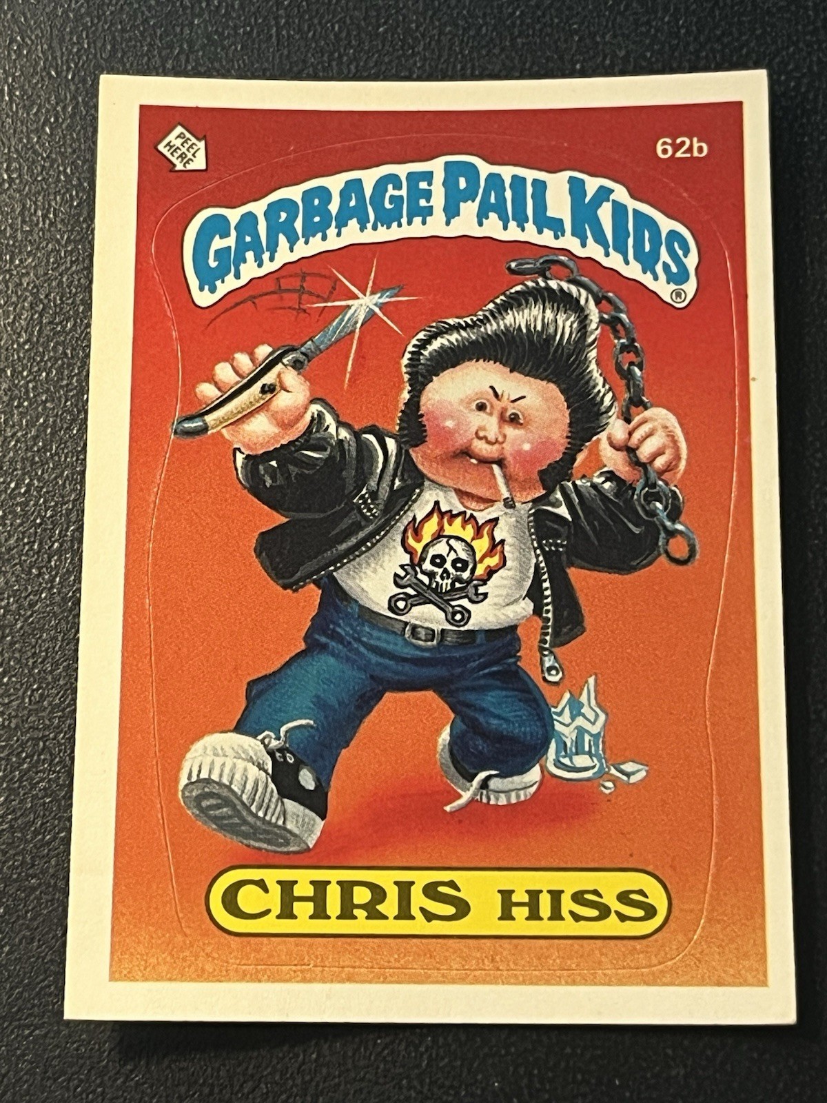 1985 Topps Garbage Pail Kids Series 2 #62b Chris Hiss
