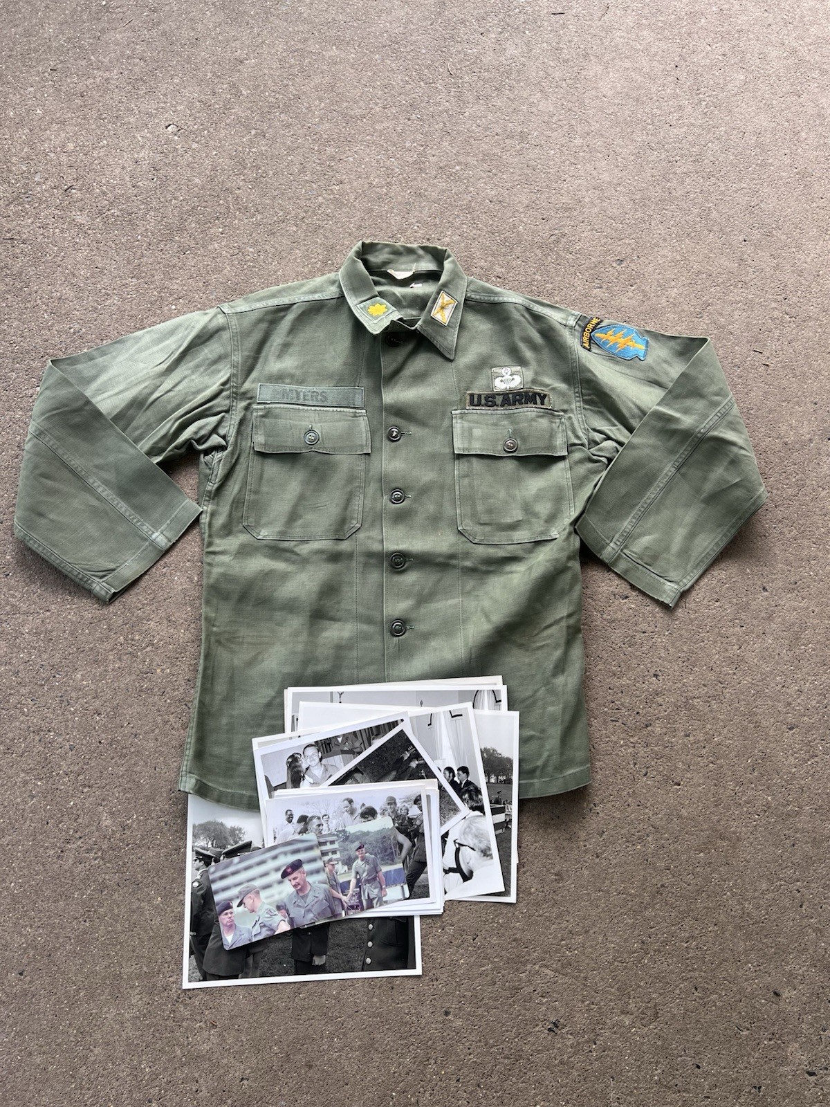 US Army 5th Special Forces Group Officer Fatigue Shirt With Photos ID’d (HH764