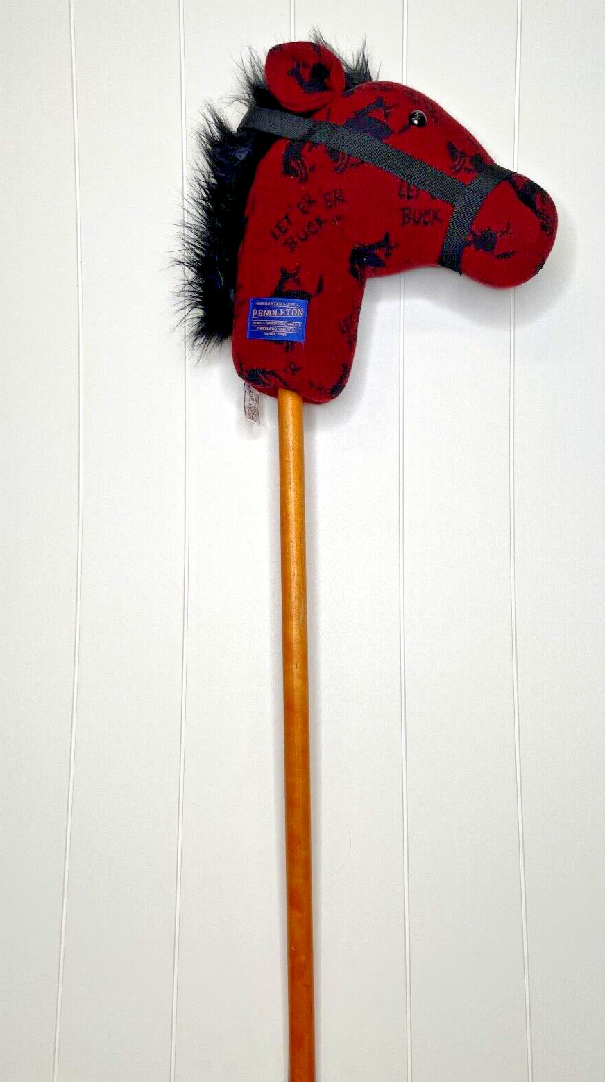 Pendleton Gund Giddy Up Pony Let \'Er Buck Cowboy Stick Pony Hobby Horse Rare