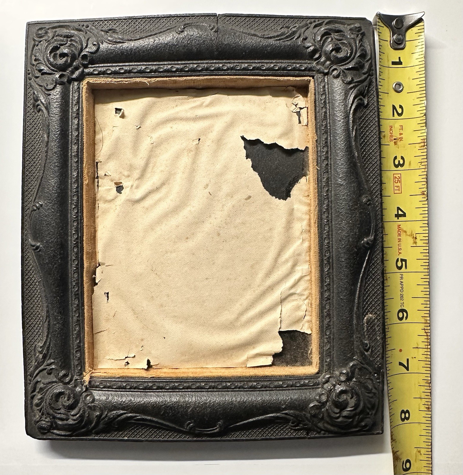 Half Plate Thermoplastic Wall Frame Daguerreotype Tintype Photo Antique 1850s