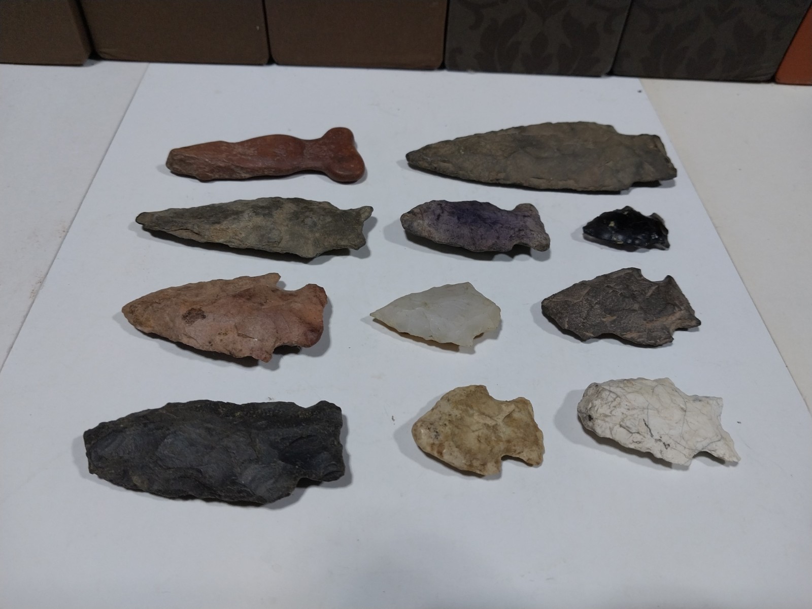 Lot Of Native American Arrow Heads
