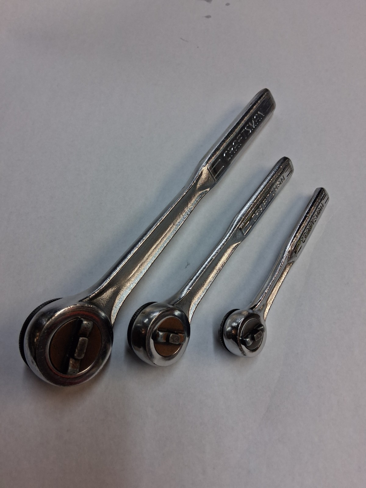 Vintage Craftsman RHFT Ratchet Set 1/2, 3/8, 1/4 Drives 44978 43788 43178 -V- US