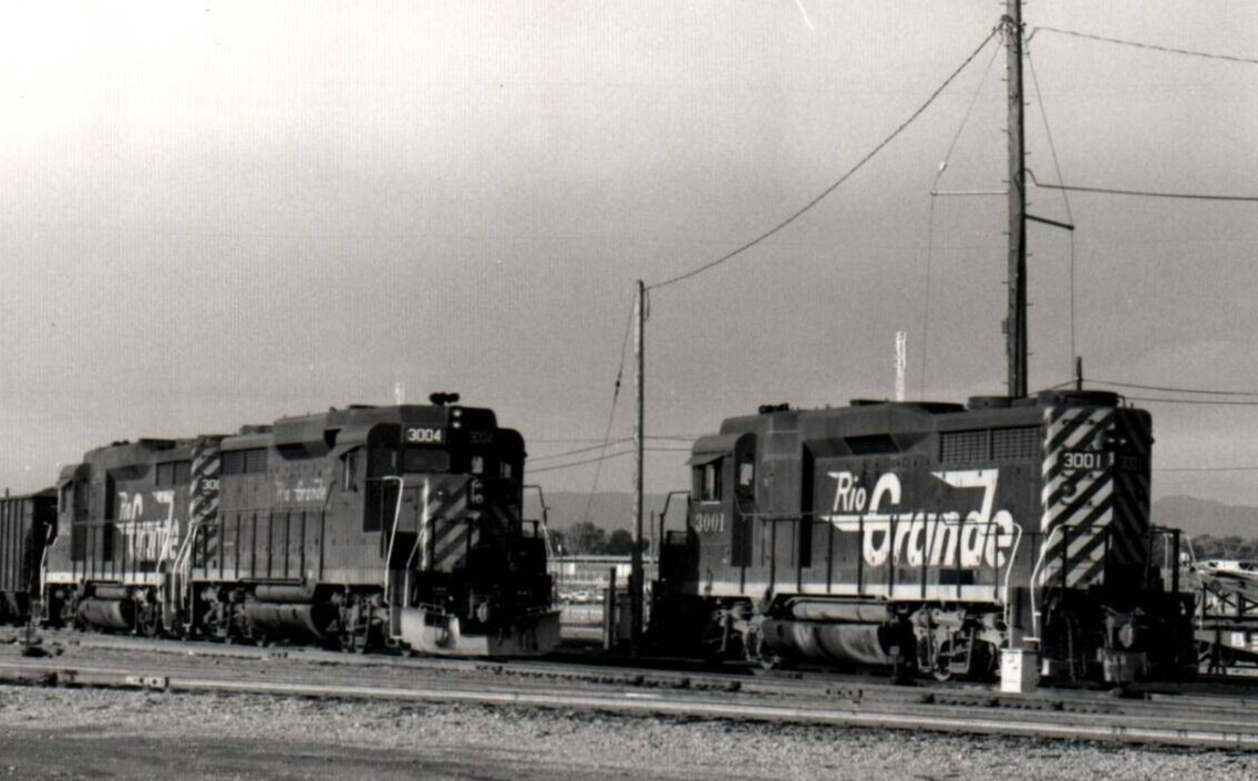 Vintage Photo Rio Grande Railroad Denver Colorado Train Yard c.1962