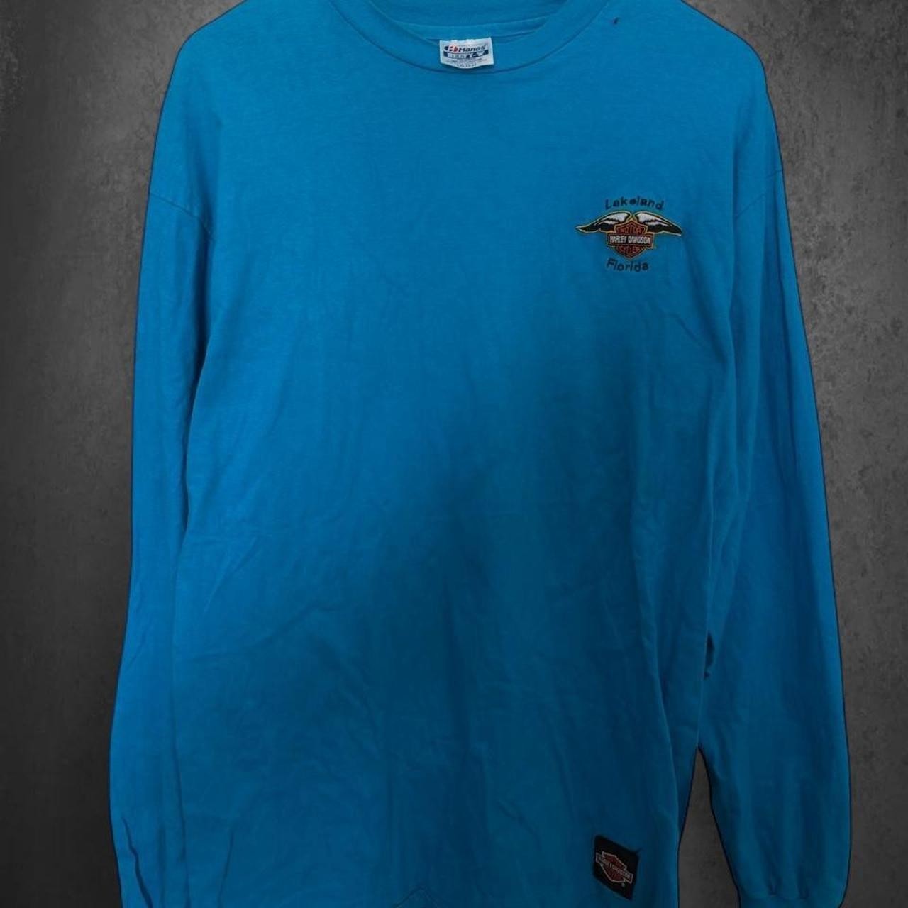 Vintage 80s Harley Davidson Lakeland Florida Long Sleeve T Shirt Sz L