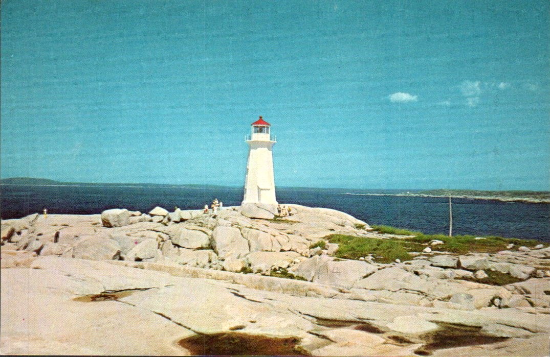 Peggy\'s Cove Nova Scotia - Lighthouse, An Artist\'s Paradise - Postcard c1960