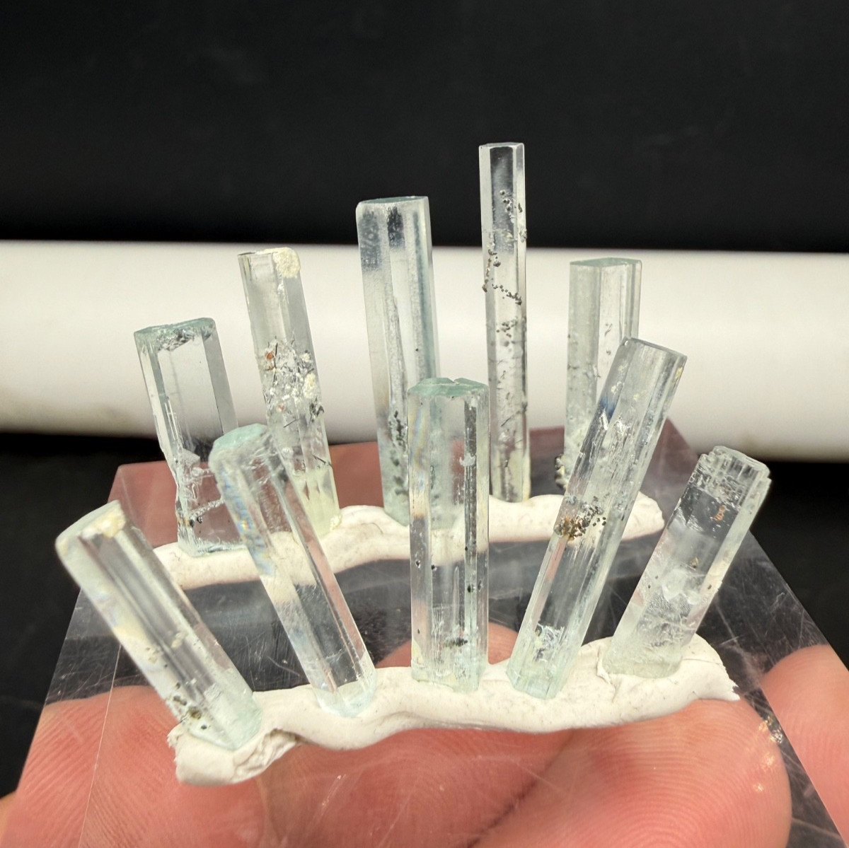 Top Quality 10 Pieces Sky Blue Aquamarine Transparent,Terminated Crystal 30 CTS