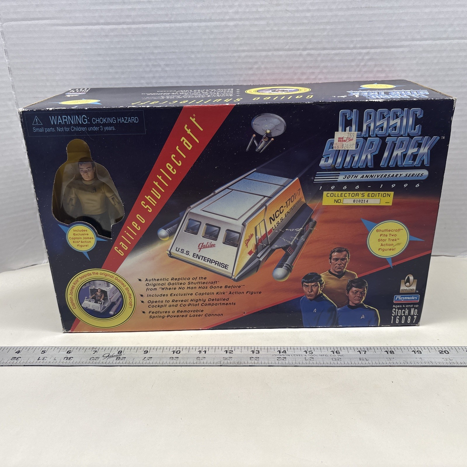 NEW Playmates 16087 Classic Star Trek Galileo Shuttlecraft 30th Anniversary Kirk