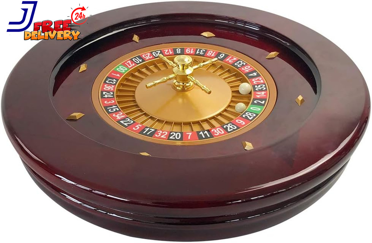 Deluxe Roulette Wheel Set 20Inch Casino Grade High Glossy Roulette Game Set