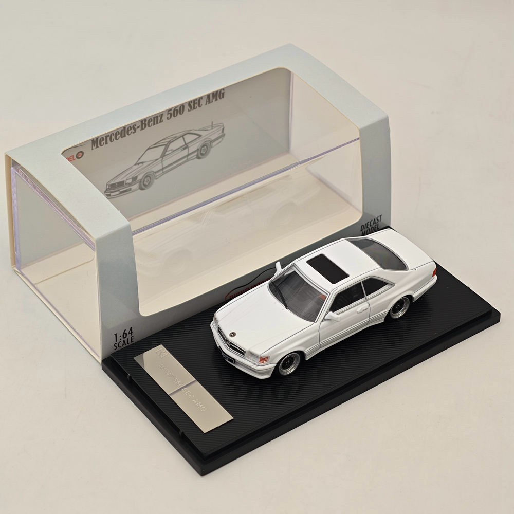 1:64 Scale 560SEC AMG W126 White Diecast | Collectible Model Car
