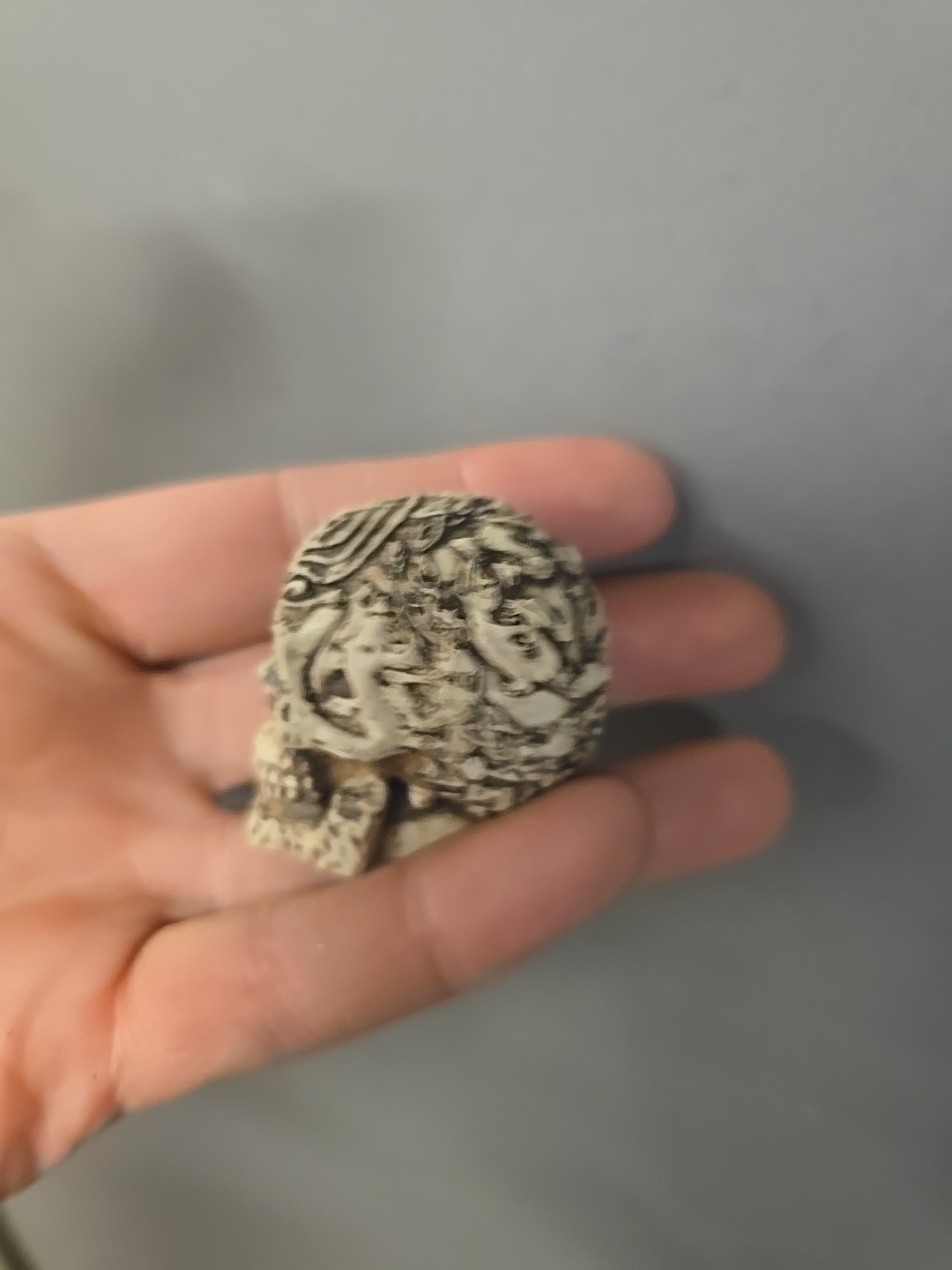 Tribal Skull Mini 1.5 Inch Painted Resin.