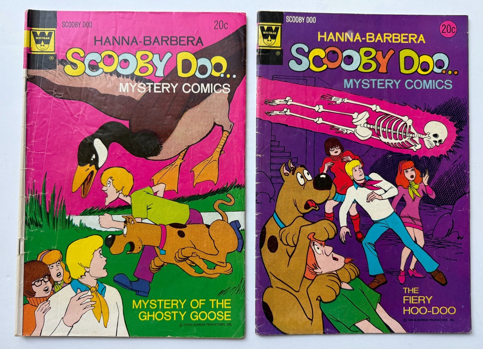 Vintage 1973 Scooby Doo Whitman/Gold Key COMIC BOOK LOT #19 & #20 Lower grade