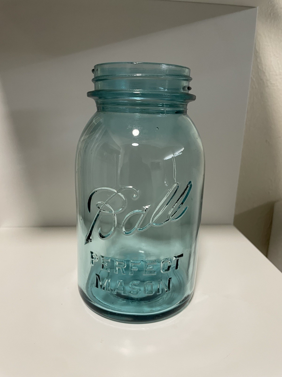 Rare 1923-1933 Antique Blue Aqua Ball Perfect Mason jar