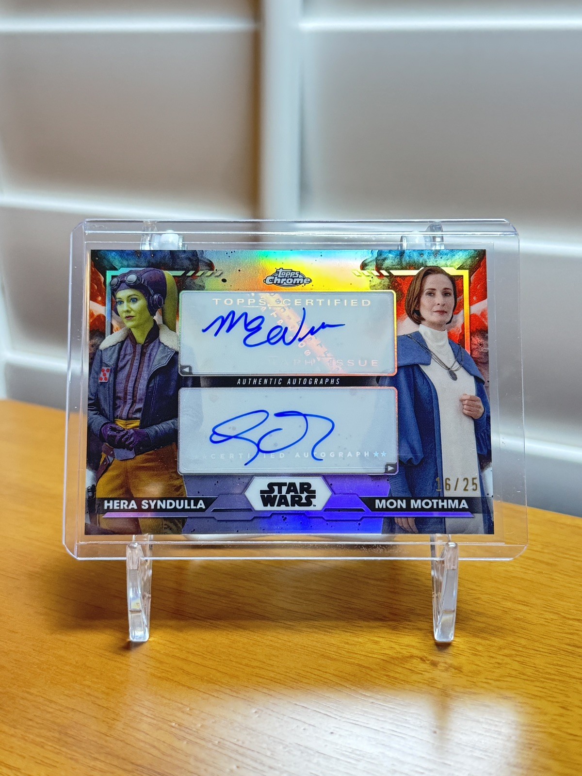 2024 Topps Chrome Star Wars Dual Autograph /25 Hera Syndulla Mon Mothma