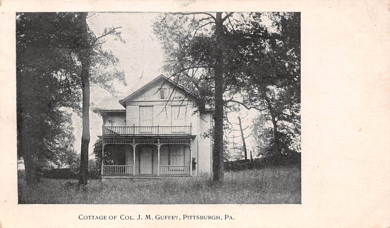 Cottage Of Col. J. M. Guffey Oil Man & Politician Pittsburgh PA 1910 Postcard