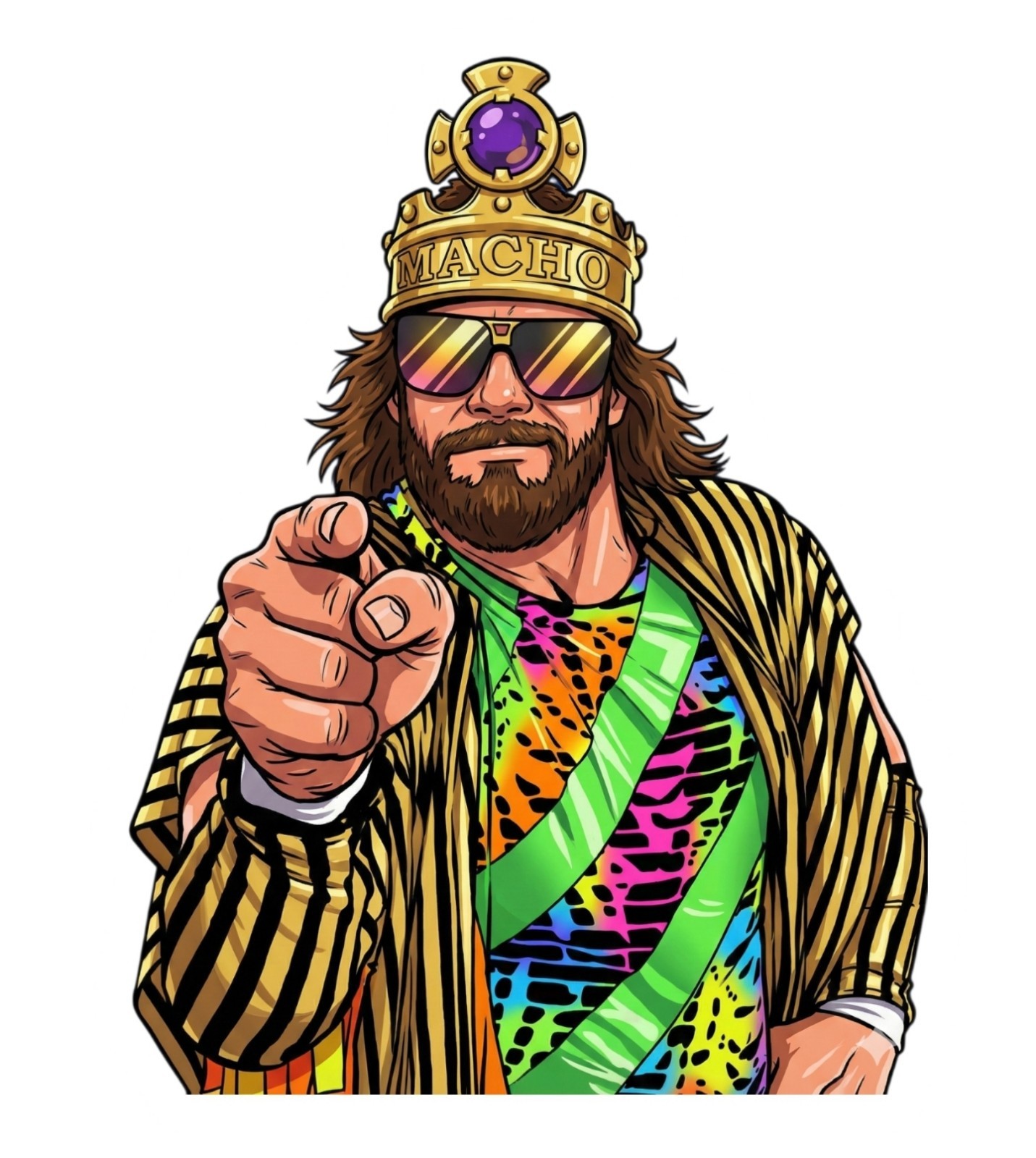 WWE Macho King Randy Savage Wrestling Water Resistant Sticker WWF WCW AEW NXT
