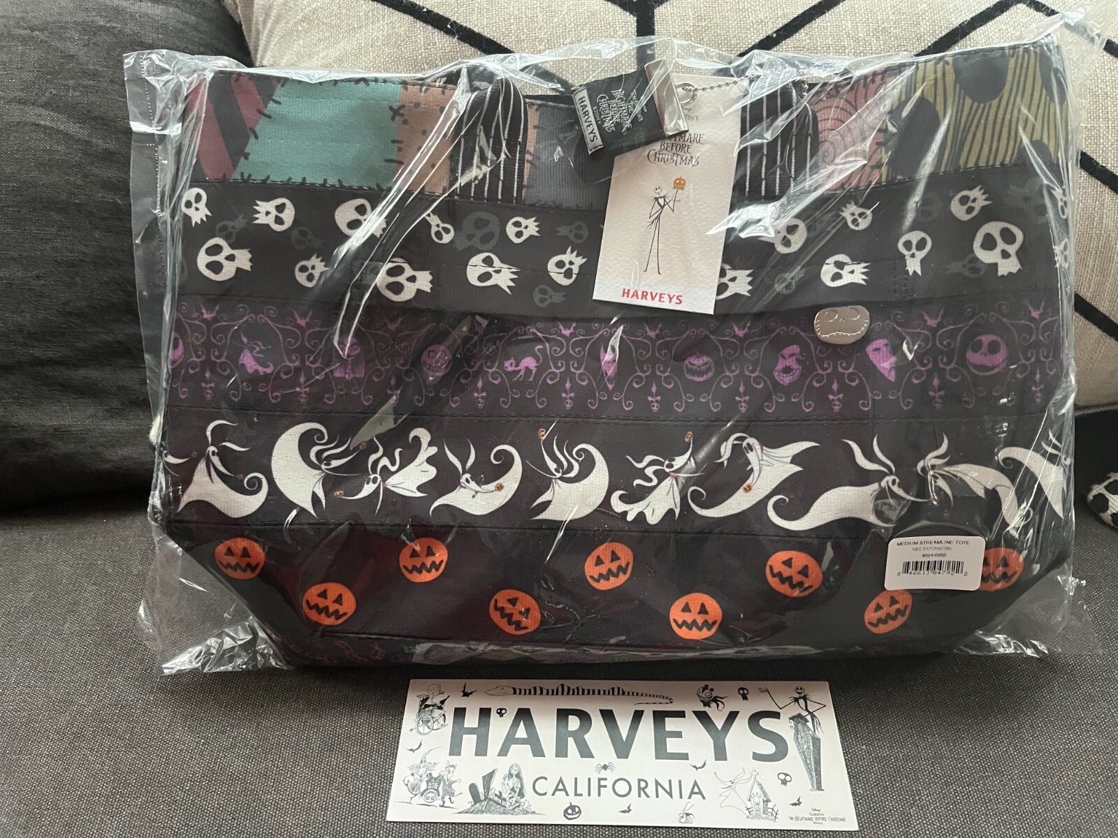 Harveys Medium Streamline Tote Nightmare Before Christmas NBC Patchwork LE 250