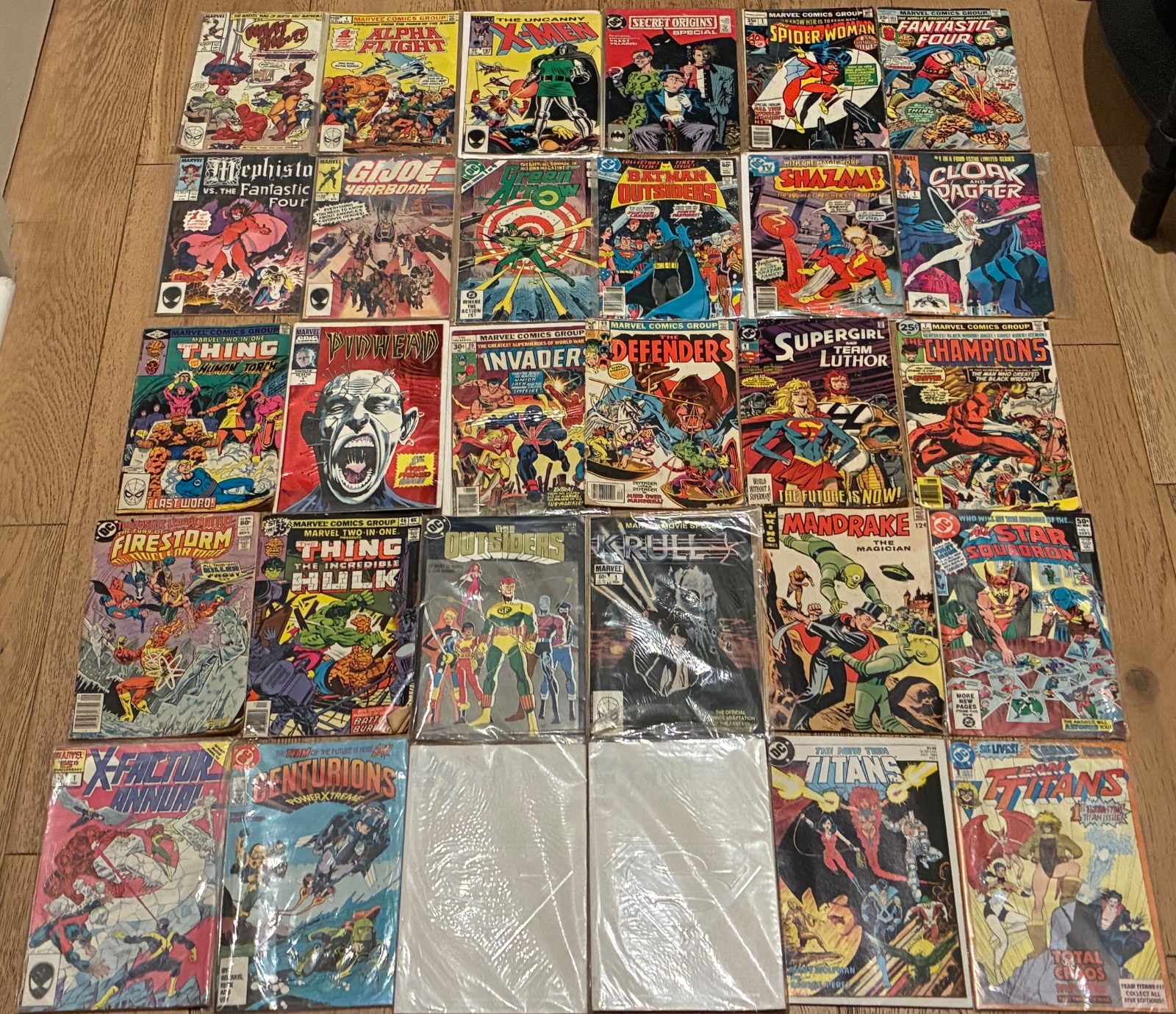 VTG DC Marvel Comic Book Lot (30) The Uncanny X-Men #197 Shazam #30 1st Issues
