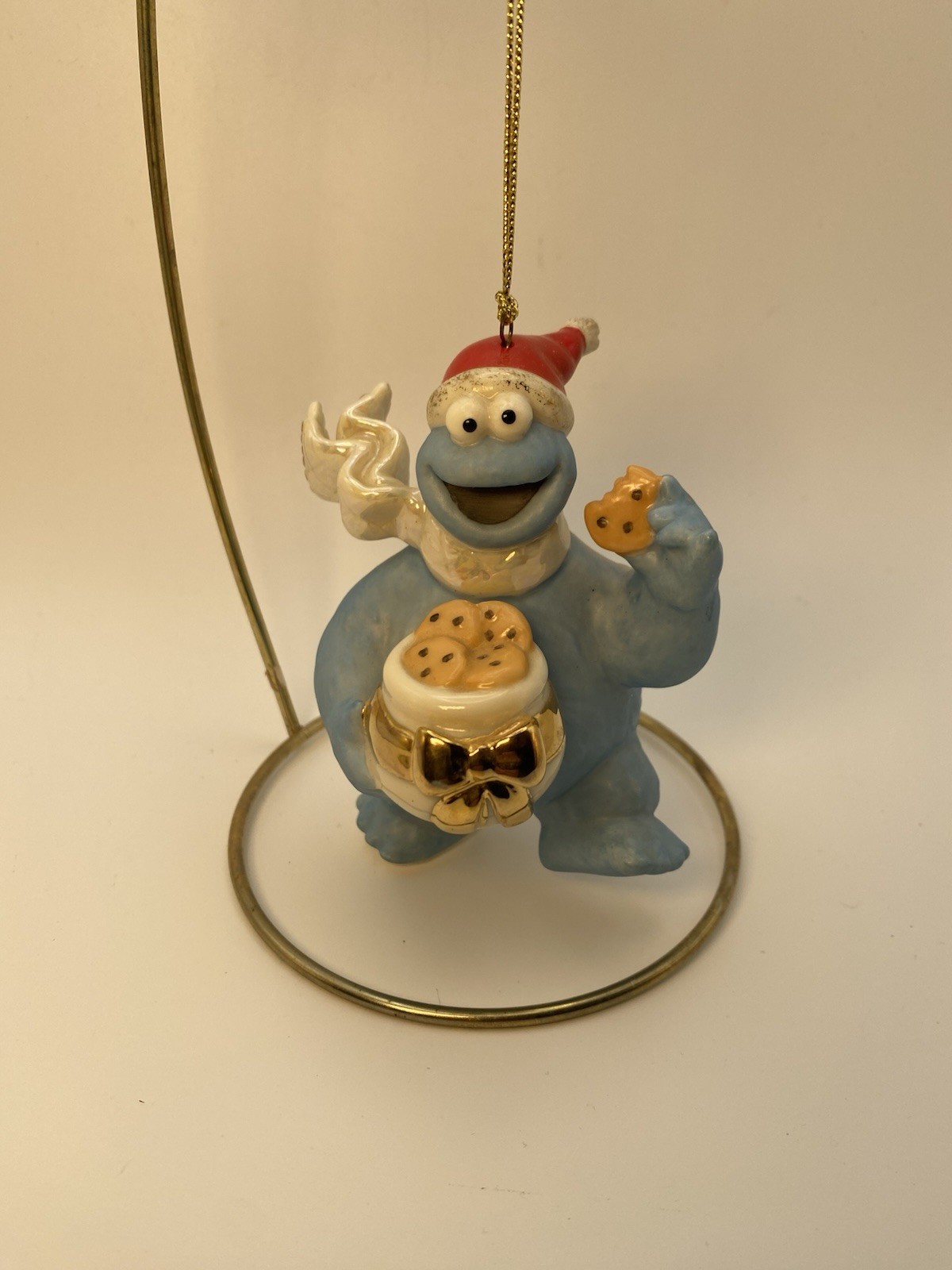 Lenox 2005 Cookie Monster Ornament 24K Sesame Street Christmas Porcelain Figurin