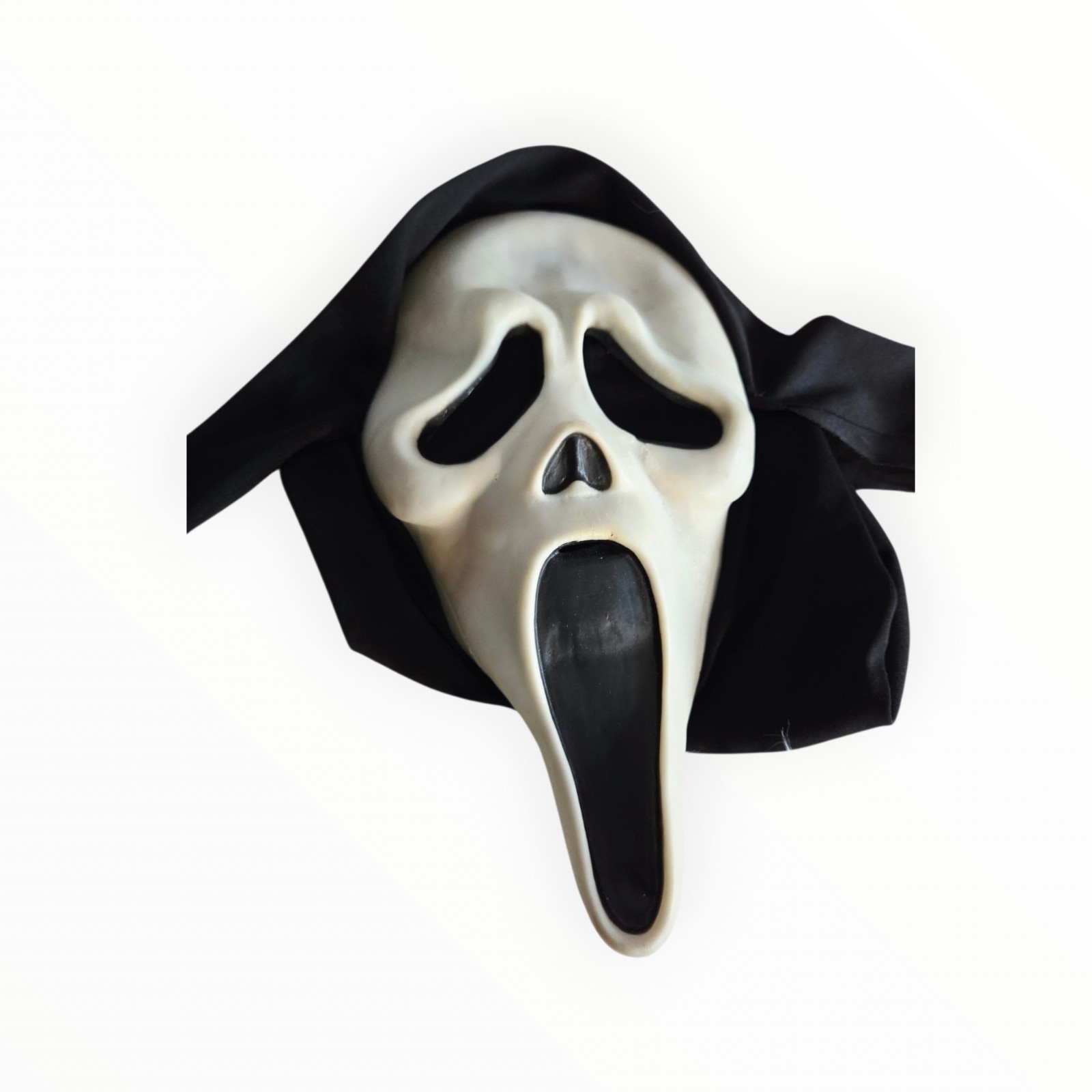 Vintage Fun World DIV Ghost Face Scream Mask Shroud 90s Glow Ghostface Gen 1 Pol