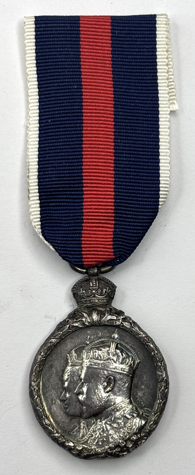 Original King Edward VII Coronation Silver Medal and Ribbon 26 June 1902