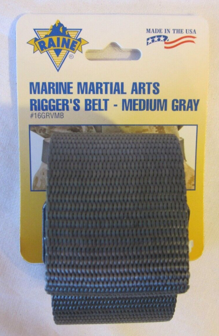 Certified Medium Marine Martial Arts Gray Riggers Belt 31\
