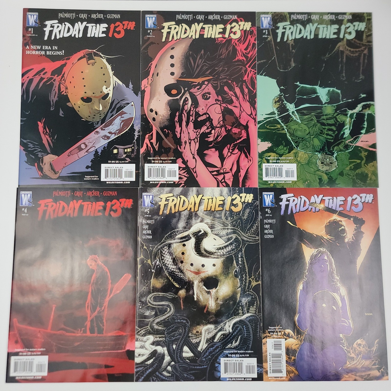 Friday the 13th Wildstorm DC Comics Full Set Issues 1-6 Jason Voorhees (2007)