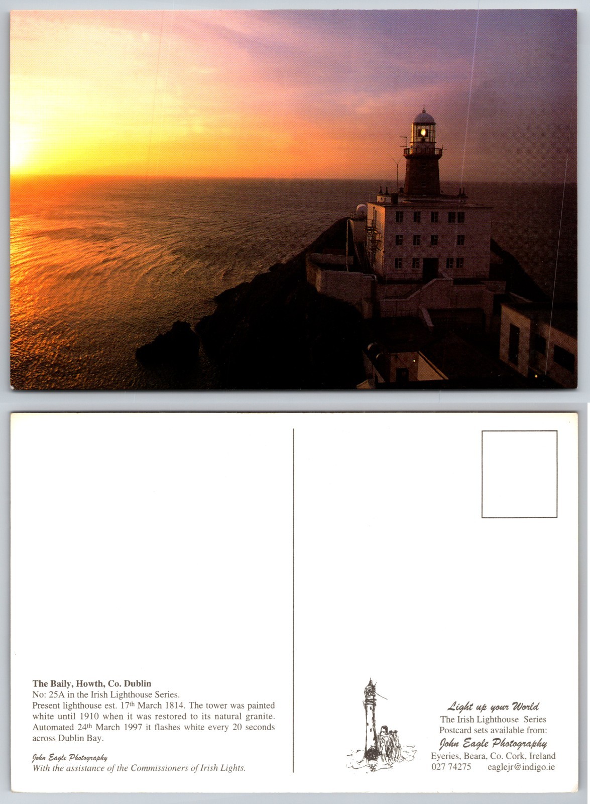Continental The Baily Howth Dublin Lighthouse Postcard