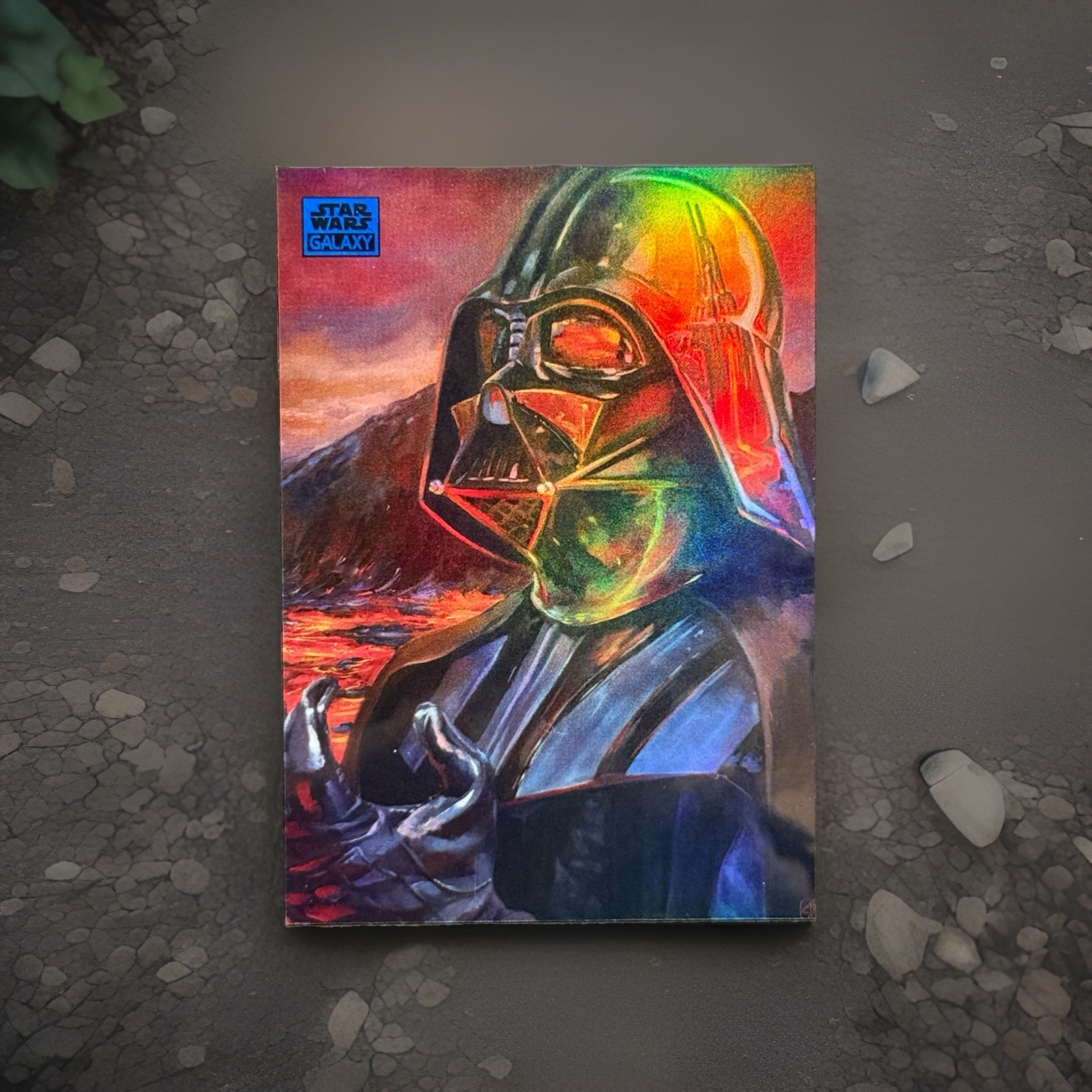2024 Topps Chrome Galaxy Star Wars #68 Dark Aspirations Darth Vader Blue 035/150
