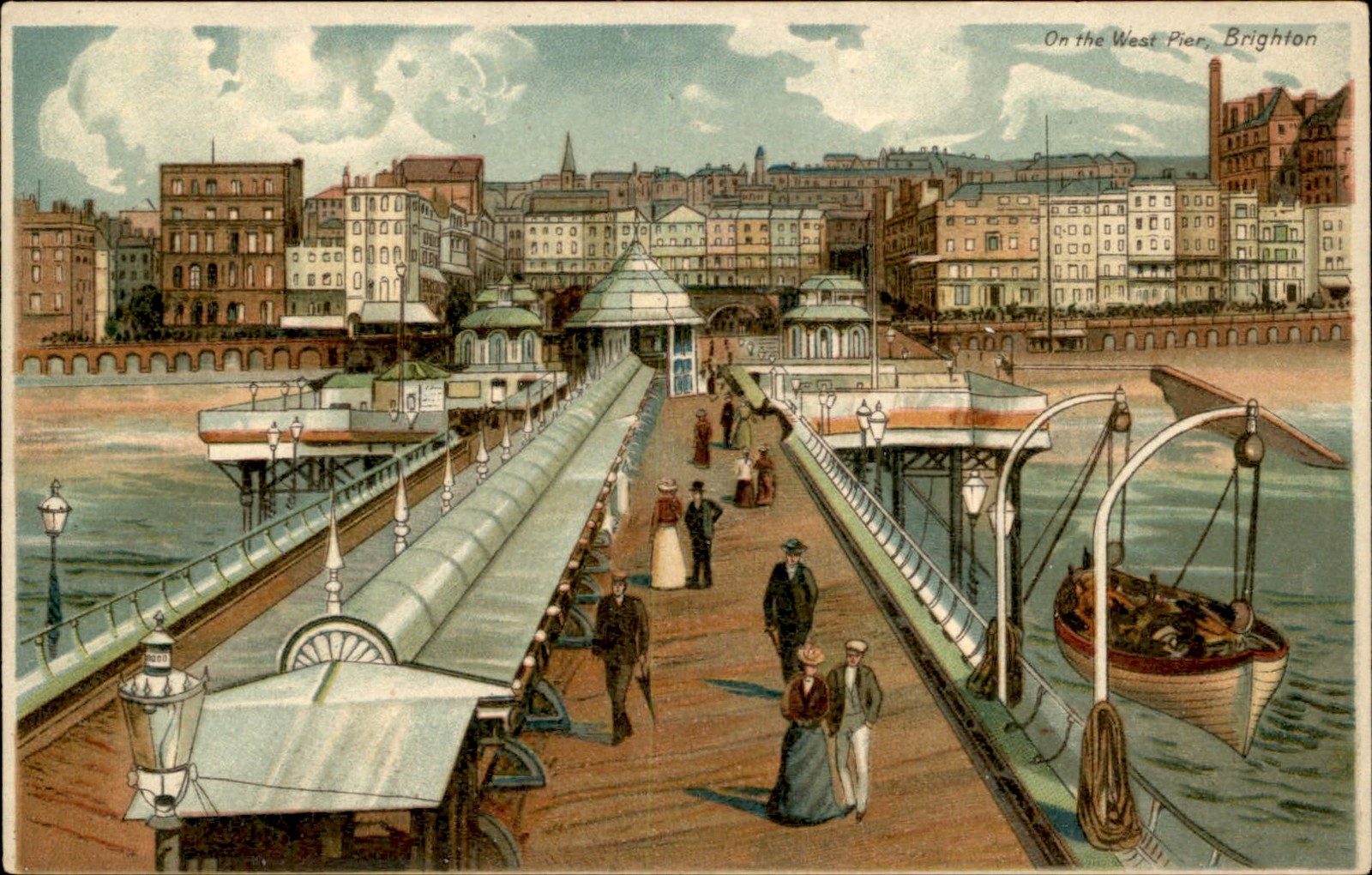 Brighton West Pier c1905 HTL Hold to Light Postcard bhn