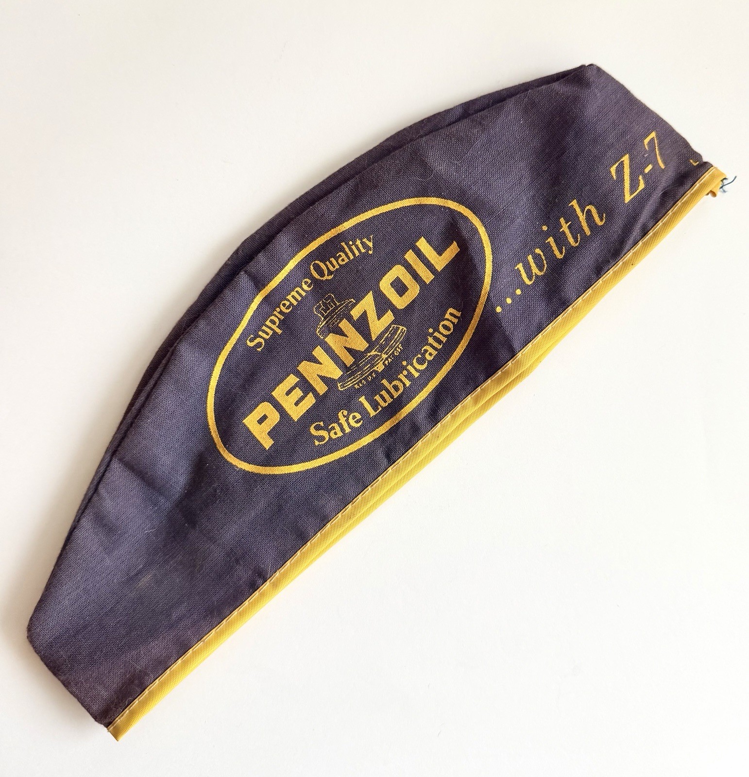 Vintage 1960s Pennzoil Z-7 Gas Station Attendant Hat Jockey Cap Gas & Oil Ad