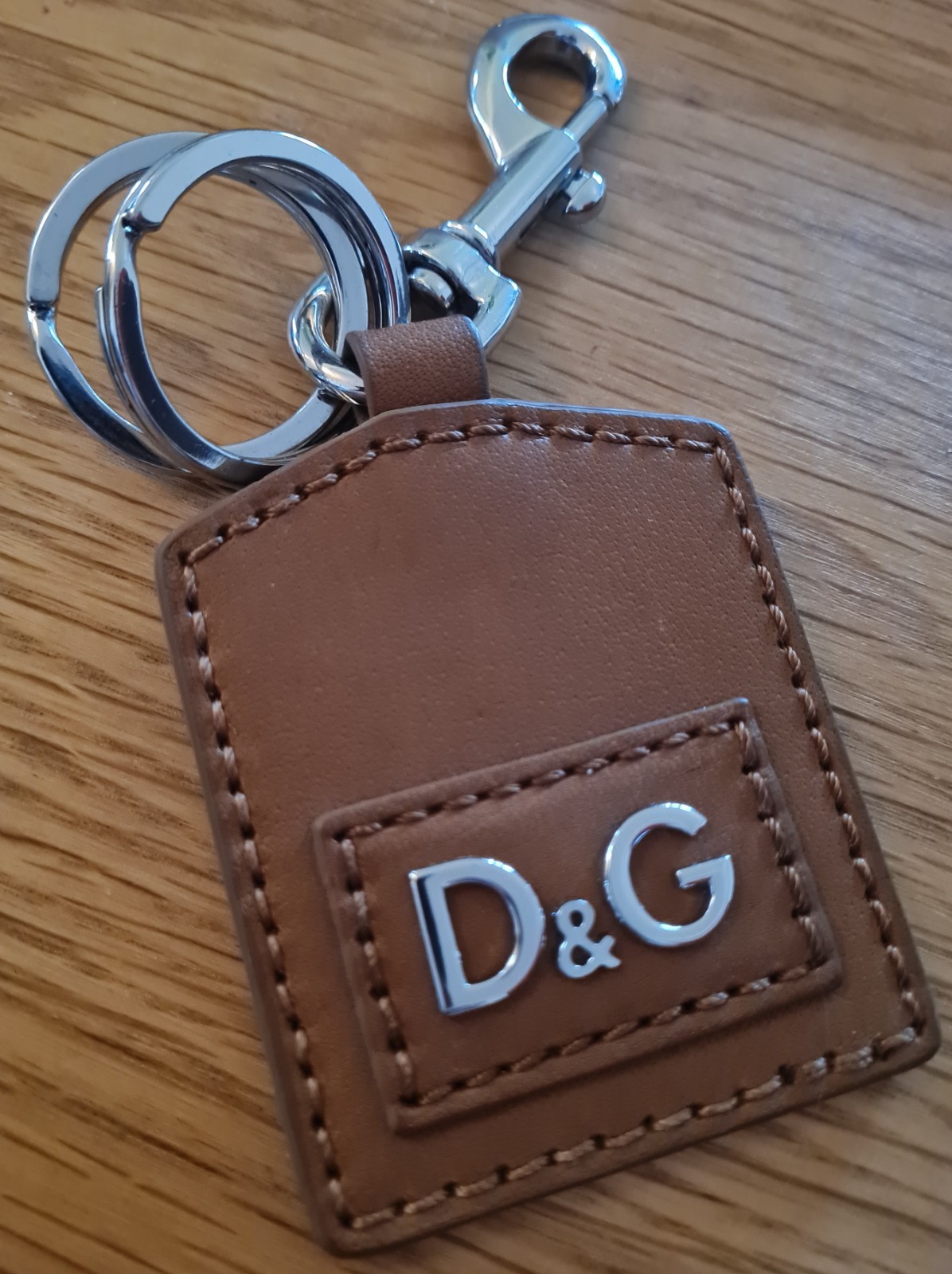 Dolce & Gabbana D&G Leather Keychain – Vintage Italian Design – Never Used