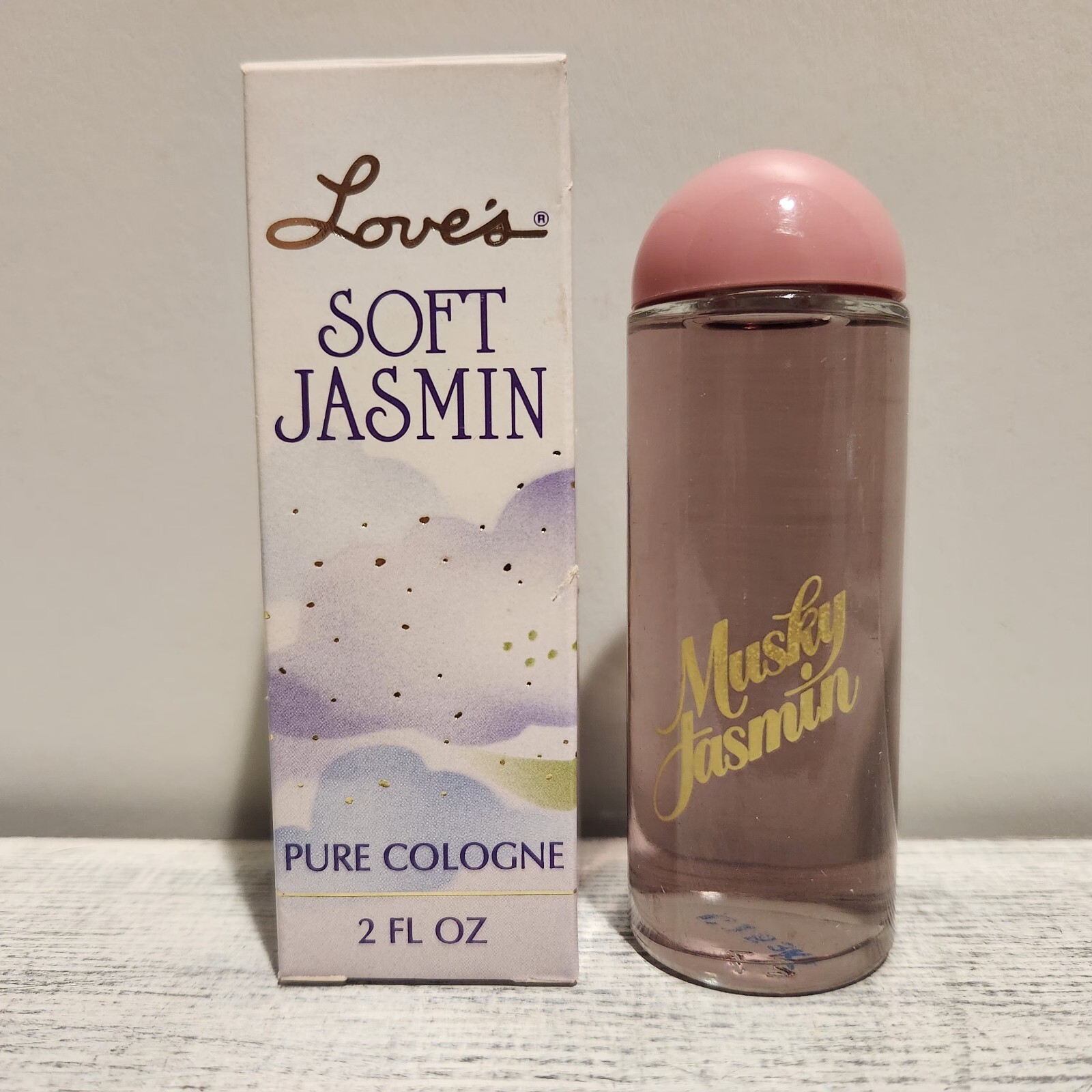 Vintage Loves Musky Jasmin Splash Cologne 2 Oz NEW Full Bottle RARE - READ
