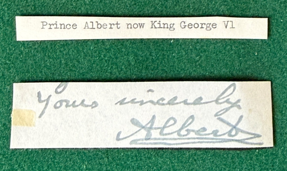 Antique Prince Albert Duke of York King George VI Autograph