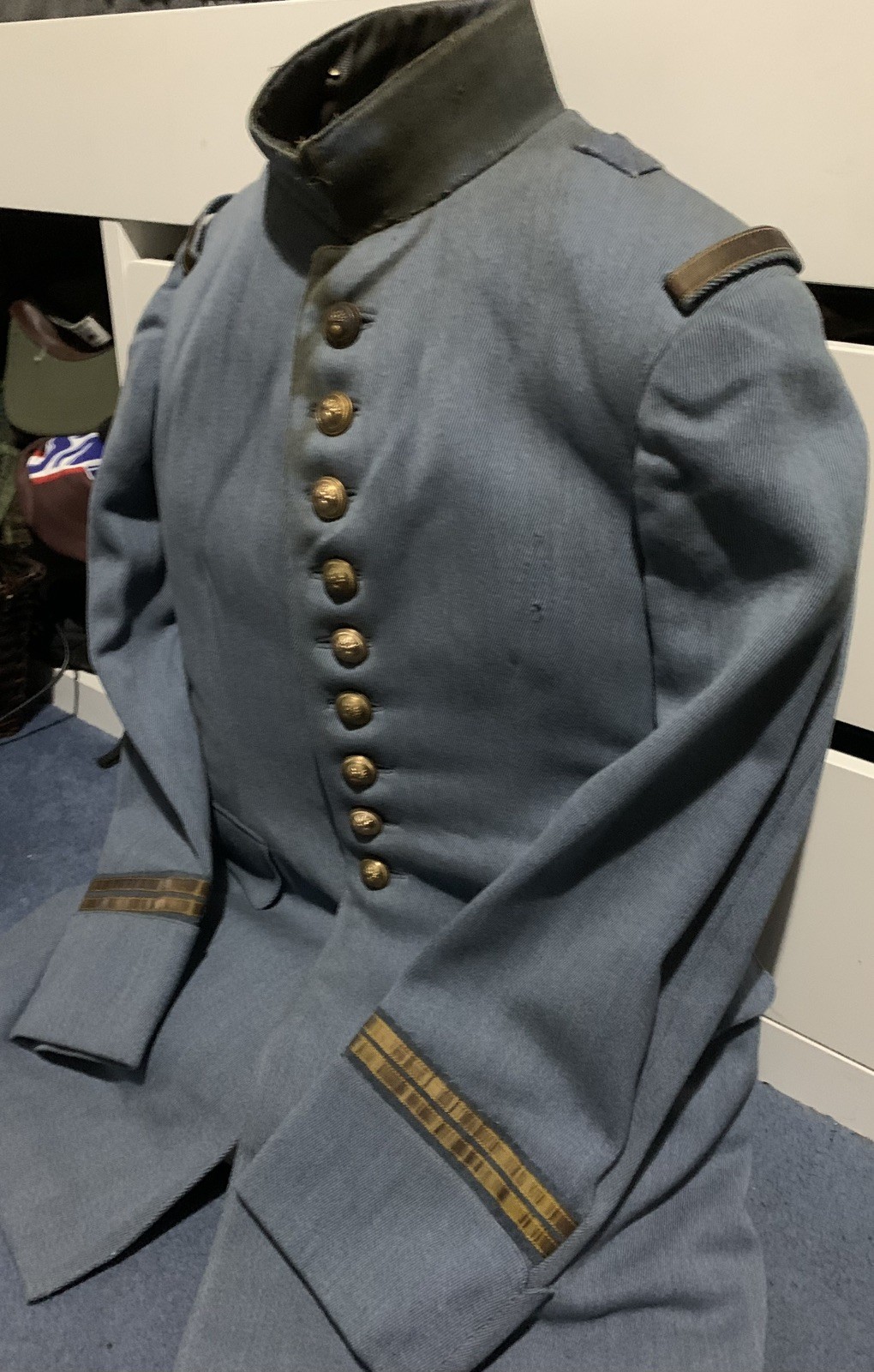 Original Rare WW1/ Early 20th C. Horizon Blue French Officer’s Tunic Infantry