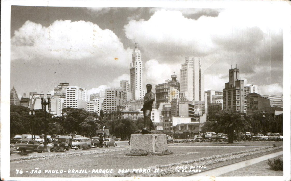 Parque Dom Pedro II in São Paulo, Brazil- Vintage Real Photo  Postcard, RPPC