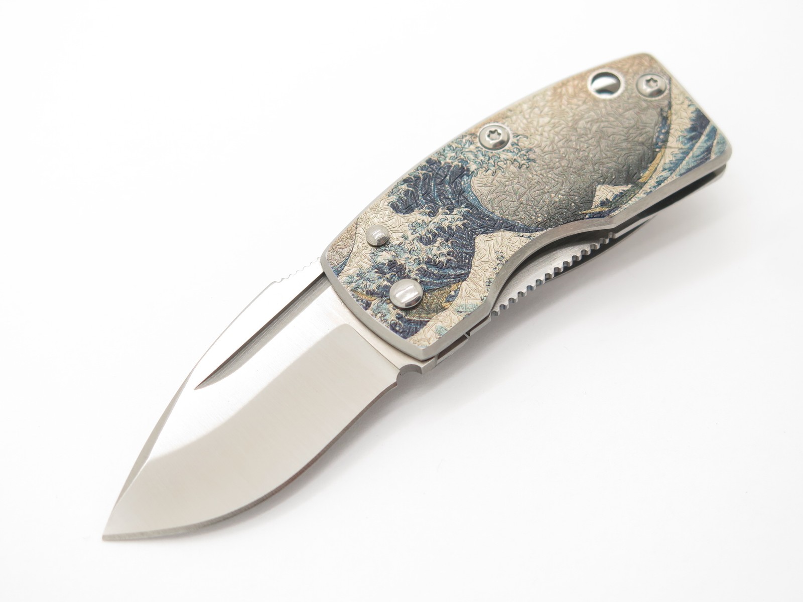 G. Sakai Seki Japan Ukimon Great Wave VG10 Small Money Clip Folding Pocket Knife