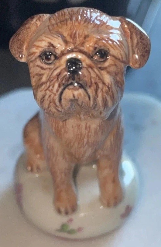 Vintage Miranda C. Smith Rare Brussels Griffon Ceramic Dog Figurine England
