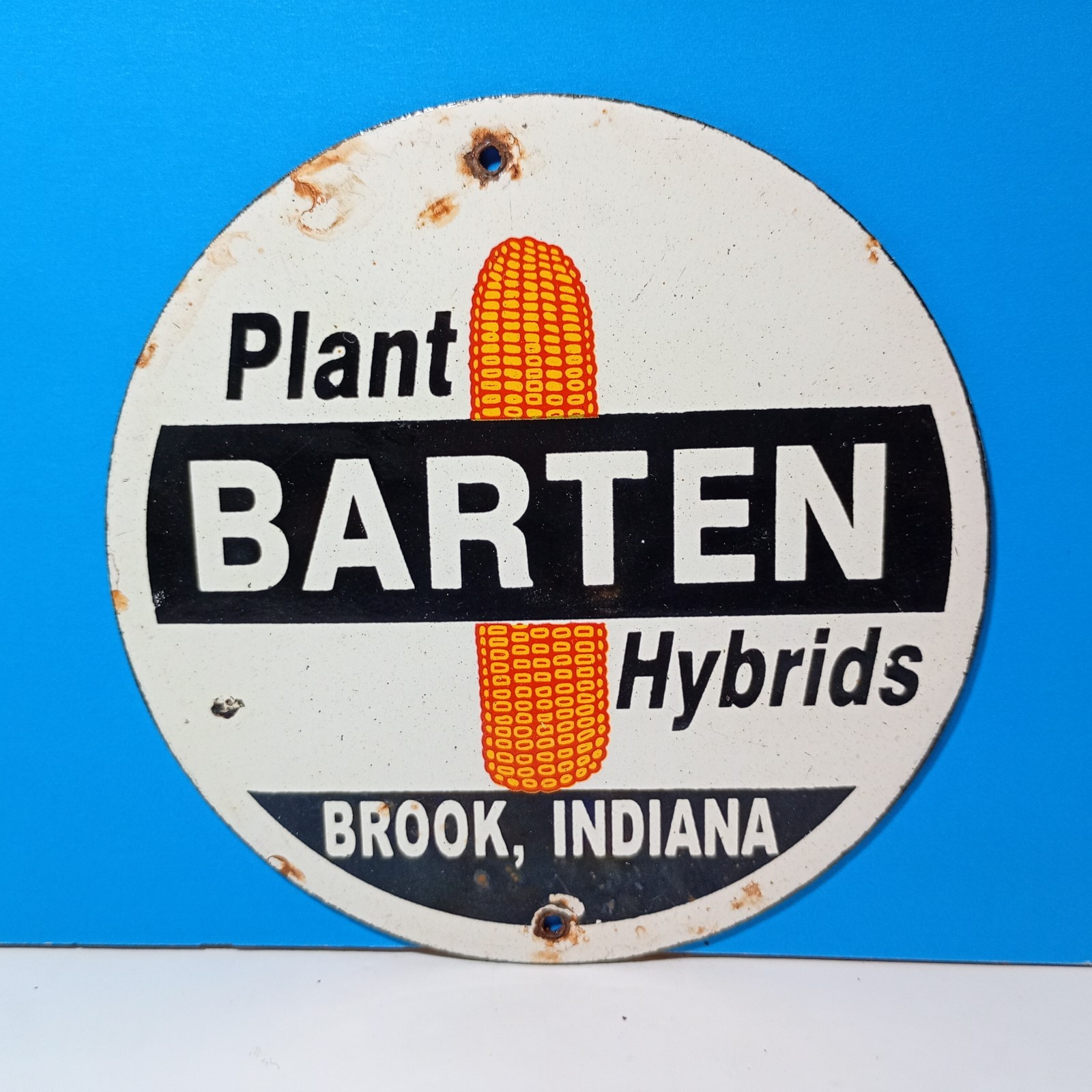 Vintage Plant Barten Hybrids Porcelain Enamel Sign 6
