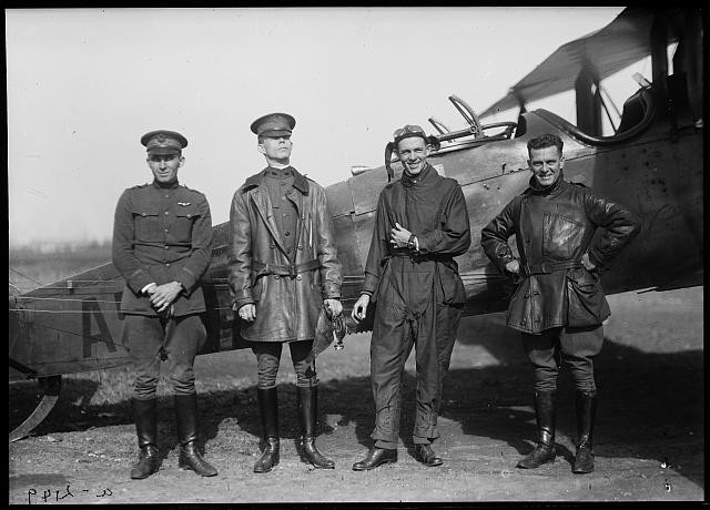 Photo:Washington D.C. Airplane Aviators 1910s Military Aircraft Portrait