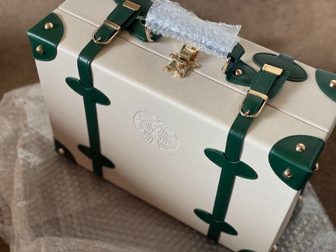 Starbucks My Customized Journey Trunk Bag Multi Case Set of 2 White Green