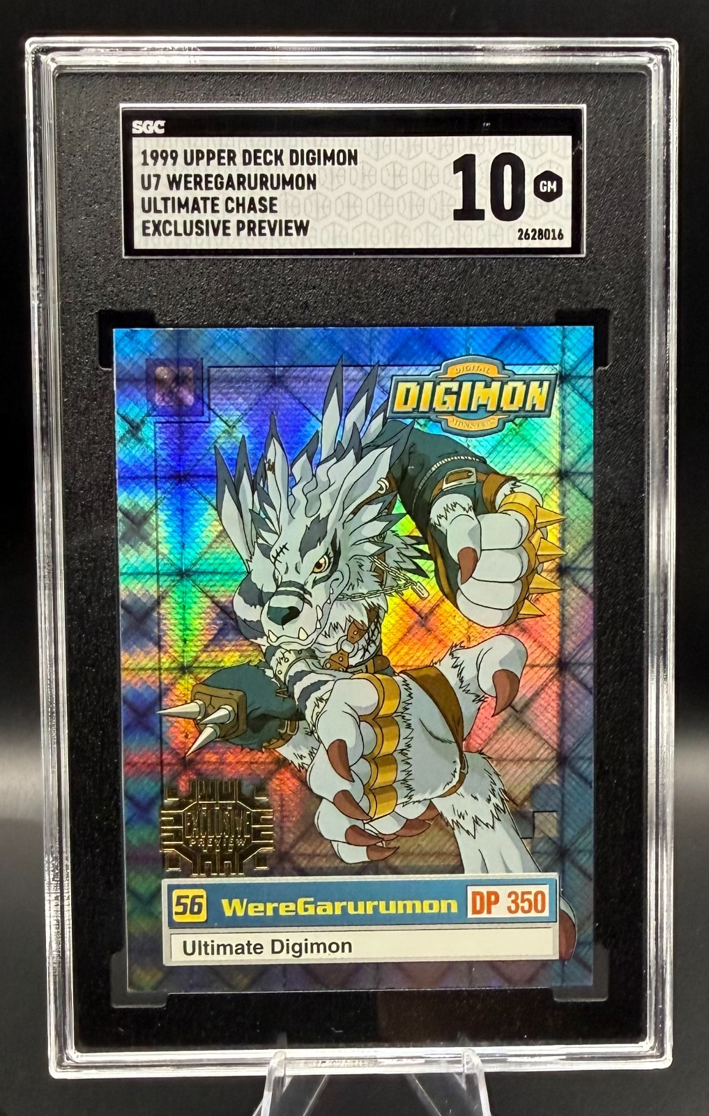 Weregarurumon 1999 UD Digimon Silver Prism Exclusive Preview #U7 SGC 10 GM -1005