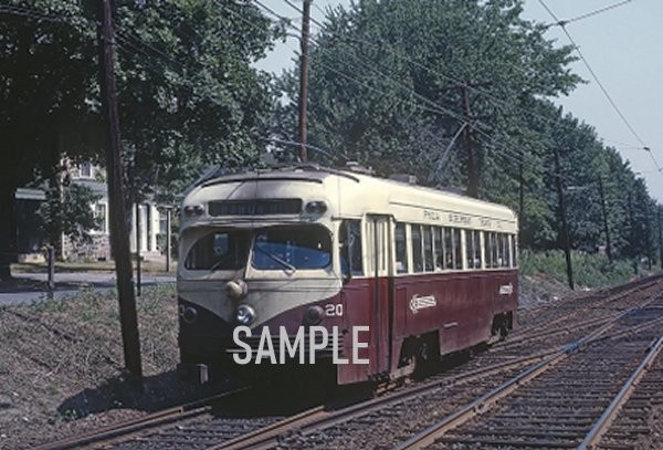 1964 PSTC at Drexel Hill, PA 4x6 Borderless RAILROAD PHOTO  
